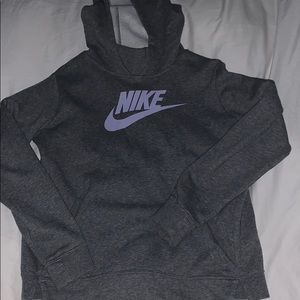 Nike gray and lavender hoodie - size: XL girls